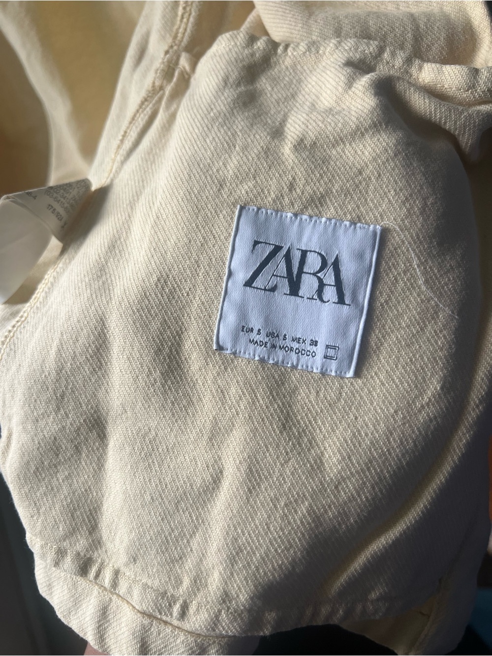 Zara Man Butter/Light Yellow Jean Jacket - Picture 4 of 6